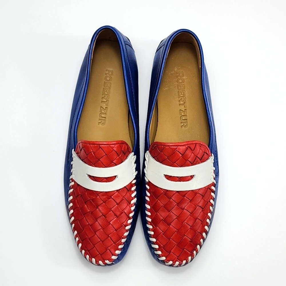 Robert Zur Petra Loafer Size 7.5 Medium Slip on Driving Leather Nautical